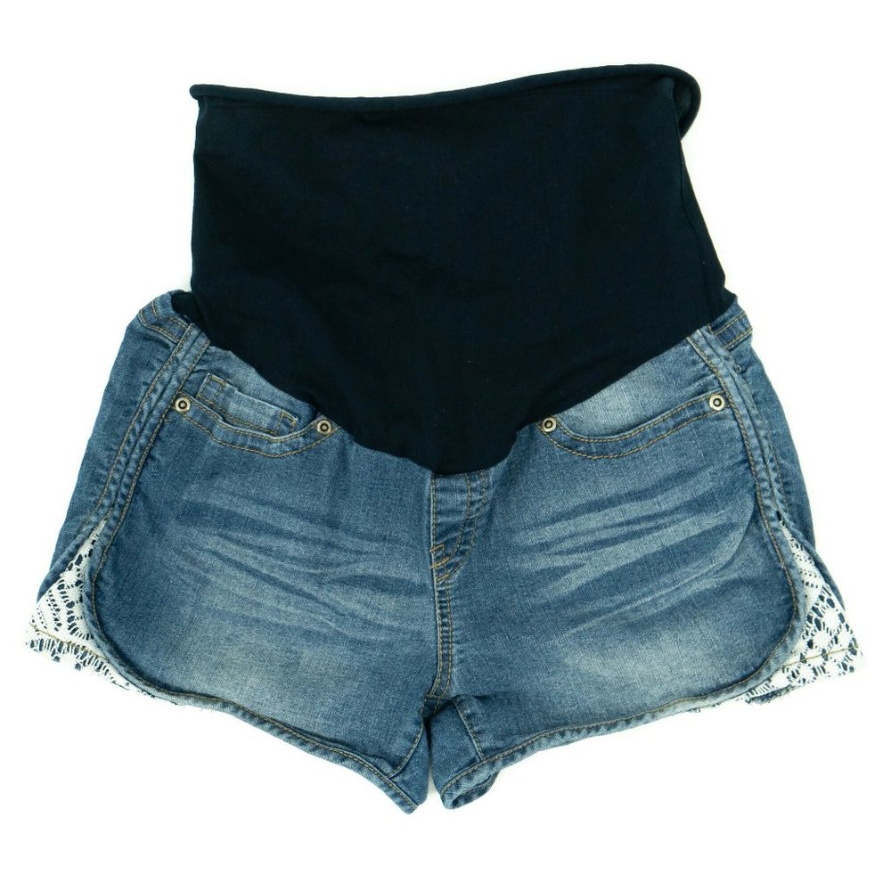 Planet Motherhood Jean Shorts Maternity Blue (M)